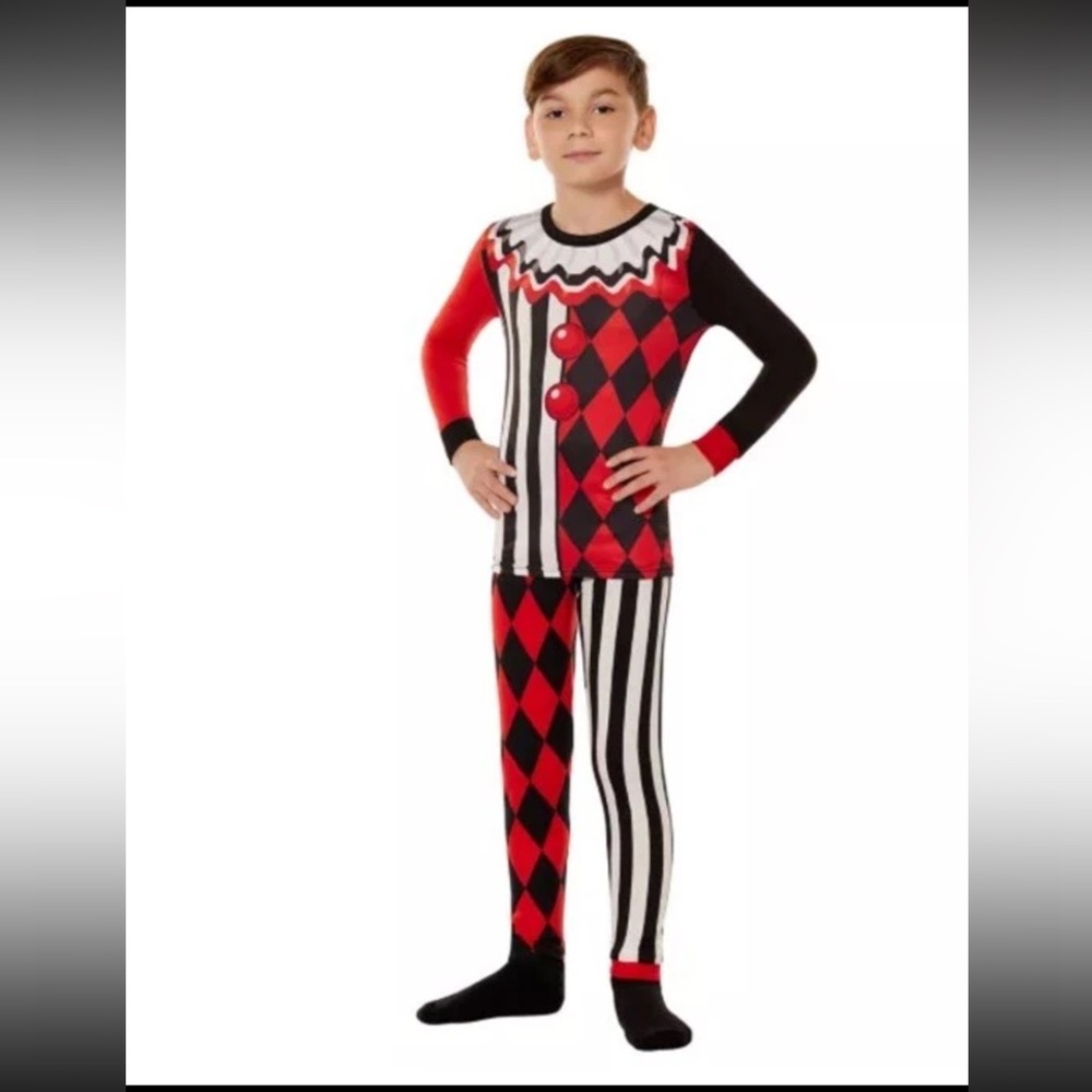 Kids Unisex Medium 8-10 Snuggly Clown Pajama Set Twisted Circus